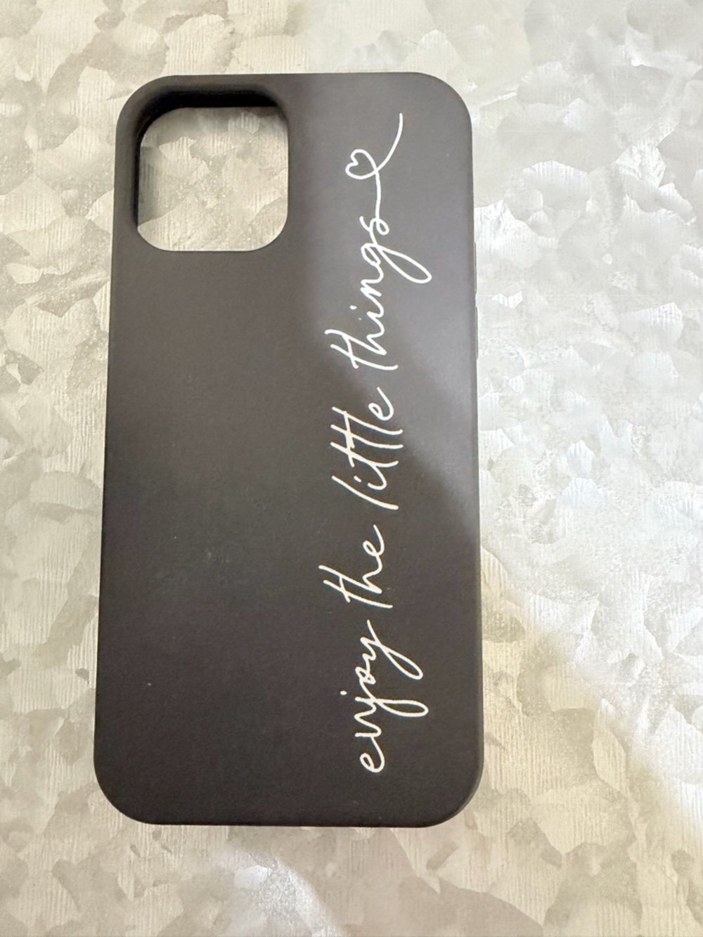 Black 'Enjoy the Little Things' Phone Case - Stylish Protective Cover